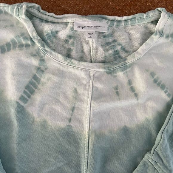 PureJill Blue and White Terry Tie-Dyed Sweater - Picture 5 of 5